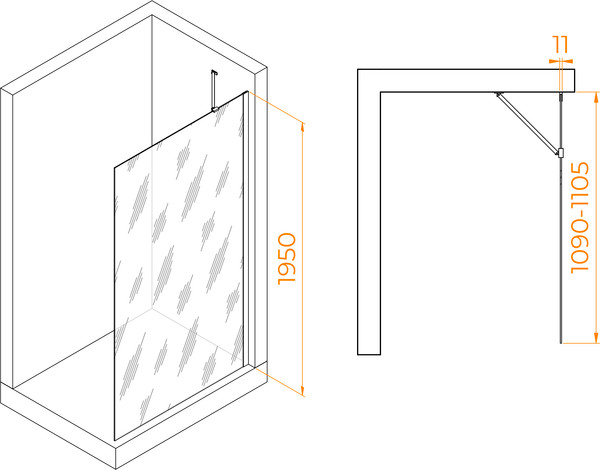 Изображение товара Душевая стенка RGW WA-102B / 351010211-14
