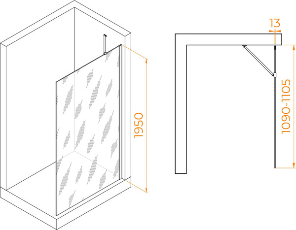 Изображение товара Душевая стенка RGW WA-110 / 351011011-11