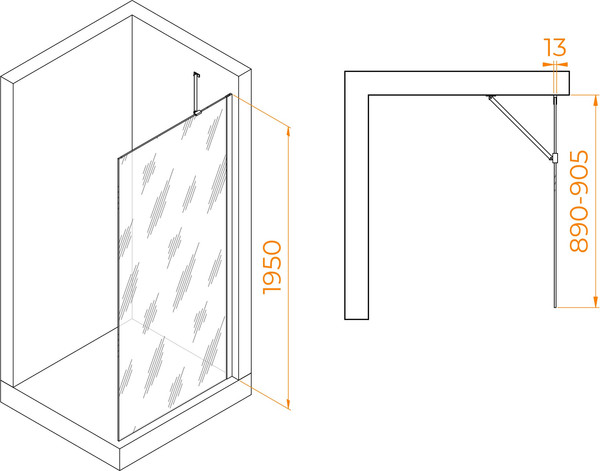 Изображение товара Душевая стенка RGW WA-110B / 351011009-14