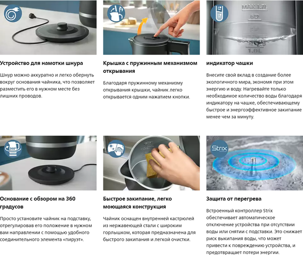 Изображение товара Электрочайник Philips HD9396/90