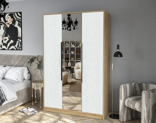 Изображение товара Шкаф Interline Концепт КТ-Ш3з Глосс (дуб золотой/дуб полярный)