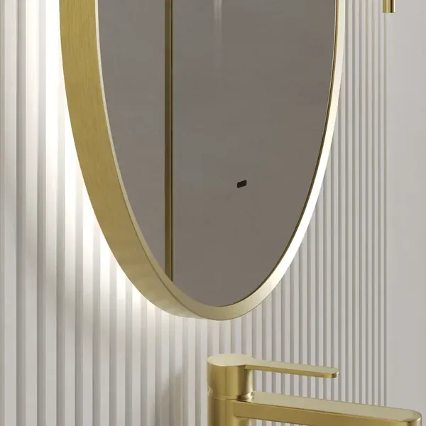Изображение товара Зеркало Континент Miaro Gold LED 45x80 (золотой)