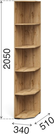 Изображение товара Угловое окончание для шкафа Империал Лацио Сканди (вотан)