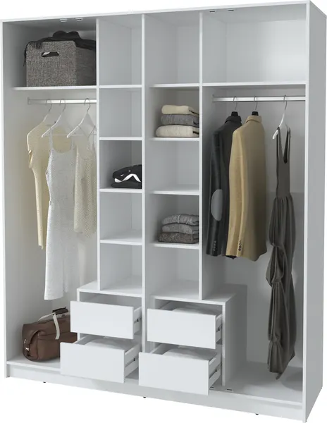 Изображение товара Шкаф Interline Концепт КТ-Ш4 Глосс (белый платинум/дуб королевский)