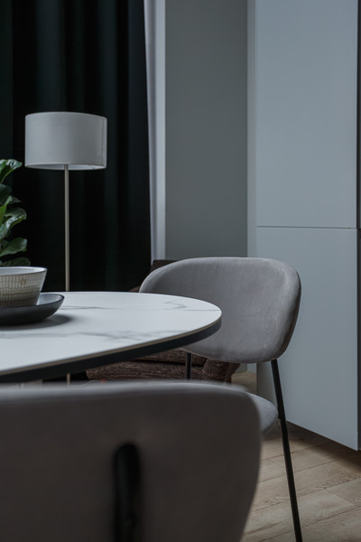 Изображение товара Обеденный стол Виста Оттава-2 89х150-195 ВС/512 (керамика, белый мрамор матовый/муар черный)