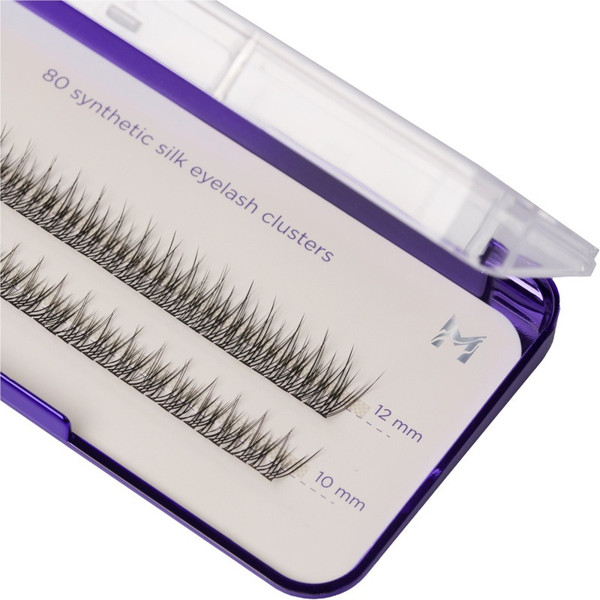 Изображение товара Накладные ресницы пучковые Manly PRO Шелк в форме ласточка 10, 12мм / LF09