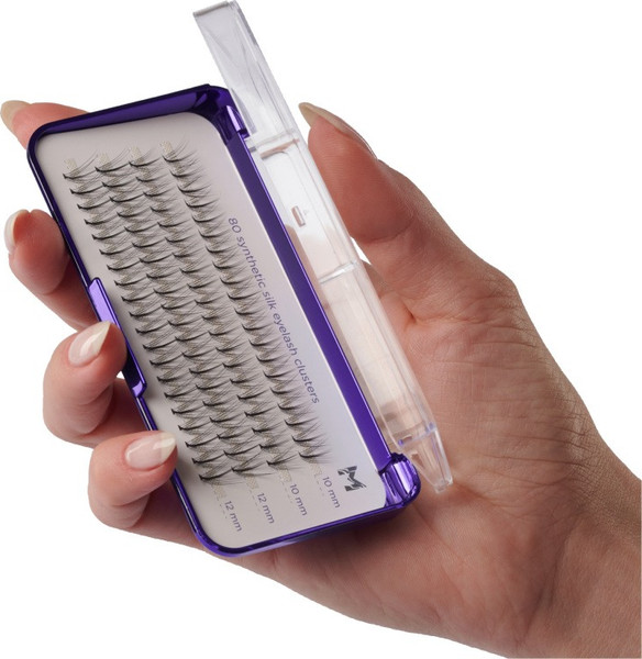 Изображение товара Накладные ресницы пучковые Manly PRO Шелк с акцентным цетром 10, 12мм / LF10