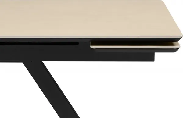 Изображение товара Обеденный стол Notta  Вилли 140-200х80 (okara light yellow/черный)