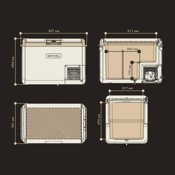 Изображение товара Автохолодильник Meyvel AF-M50 (черный)