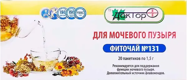 Изображение товара Пищевая добавка ЛекФарма Адонис Фиточай №131 Для мочевого пузыря (20пак)