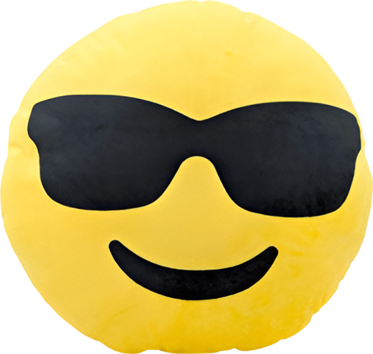 Изображение товара Подушка-игрушка Leader Toys Смайл с подвесом в очках  / МТ30075Д