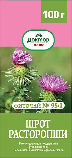 Изображение товара Пищевая добавка ЛекФарма Адонис Фиточай №95/1 Шрот расторопши (100г)