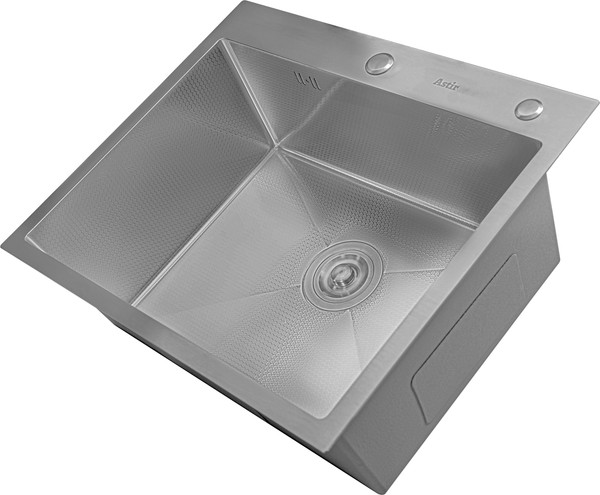 Изображение товара Мойка кухонная со смесителем Astir Decor Satin 60x50 (с сифоном, дозатором и коландером)