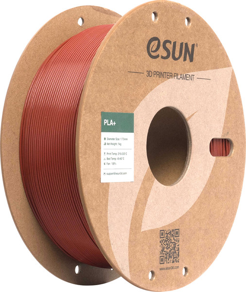 Изображение товара Пластик для 3D-печати eSUN PLA+ / PLA+1750-BR1P1 (1.75мм, 1кг, кирпичный/красный)
