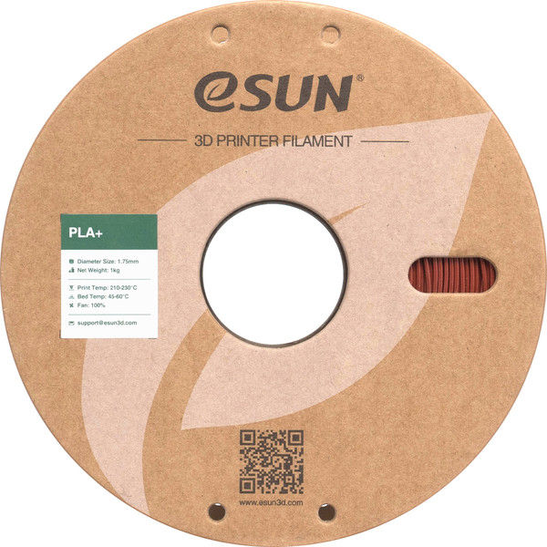 Изображение товара Пластик для 3D-печати eSUN PLA+ / PLA+1750-BR1P1 (1.75мм, 1кг, кирпичный/красный)
