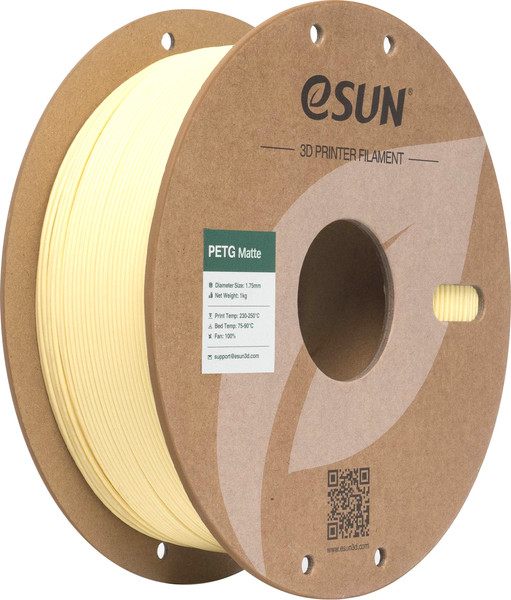 Изображение товара Пластик для 3D-печати eSUN PETG-Matte / PETG-MT175Q-AY1P1 (1.75мм, 1кг, миндальный/желтый)