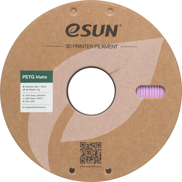 Изображение товара Пластик для 3D-печати eSUN PETG-Matte / PETG-MT175Q-ZA1P1 (1.75мм, 1кг, сиреневый)