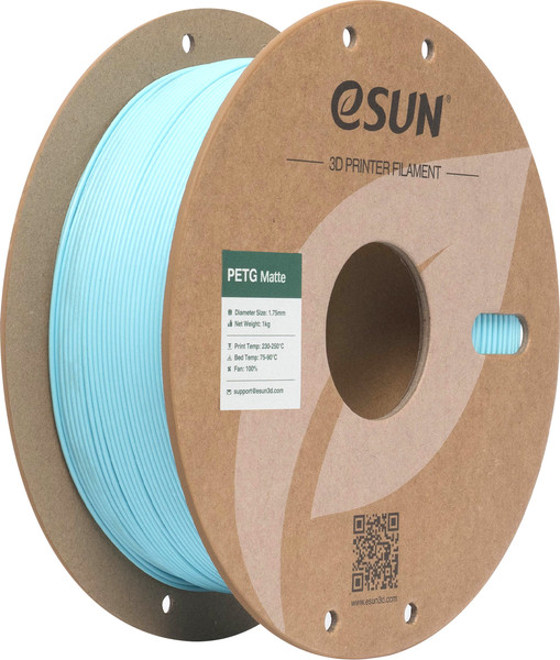Изображение товара Пластик для 3D-печати eSUN PETG-Matte / PETG-MT175Q-U1P1 (1.75мм, 1кг, светло-голубой)