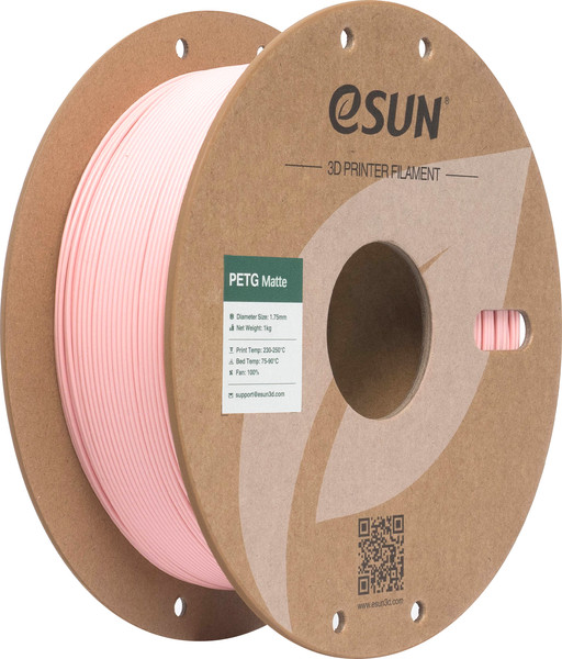 Изображение товара Пластик для 3D-печати eSUN PETG-Matte / PETG-MT175Q-PF1P1 (1.75мм, 1кг, персиковый/розовый)