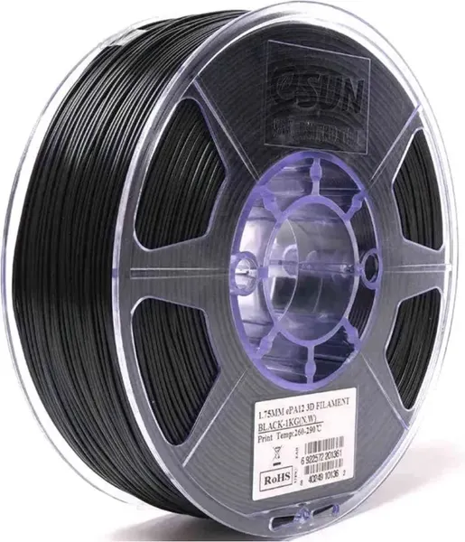 Изображение товара Пластик для 3D-печати eSUN ePA / PA175B1TZ1 (1.75мм, 1кг, черный)