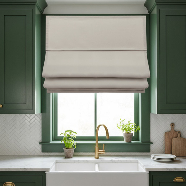 Изображение товара Римская штора Delfa Макси Juta СШД-02М 176/522 (130x160, бежевый/серый)