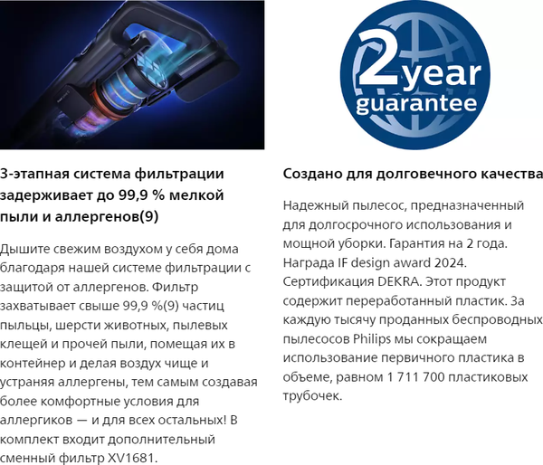 Изображение товара Вертикальный пылесос Philips XC8057/01