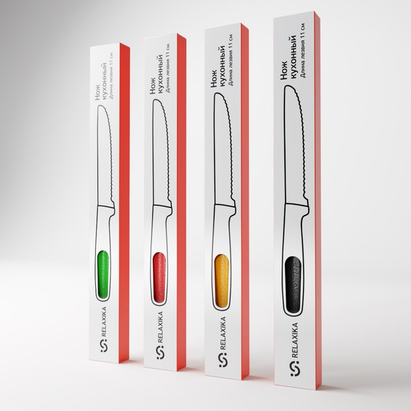 Изображение товара Нож Relaxika Серрейтор 11см / 32520 (красный)