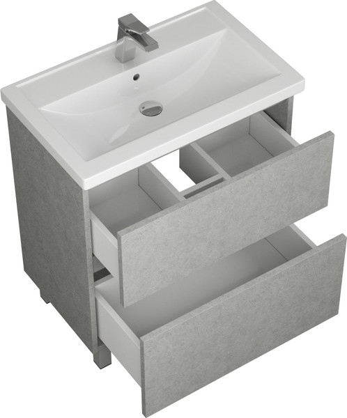 Изображение товара Тумба под умывальник Uncoria Моро 70 2 ящика (светлый камень)