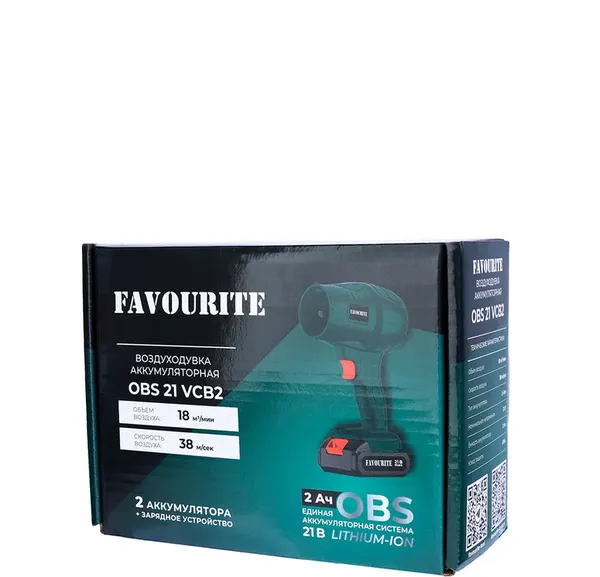 Изображение товара Воздуходувка аккумуляторная Favourite OBS 21 VCB2 / 156391822