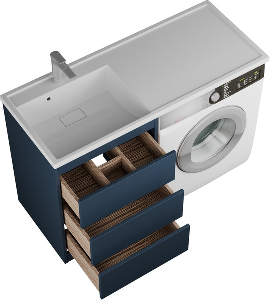 Изображение товара Тумба под умывальник Veneciana Nera 55 с 3-мя ящиками (индиго)