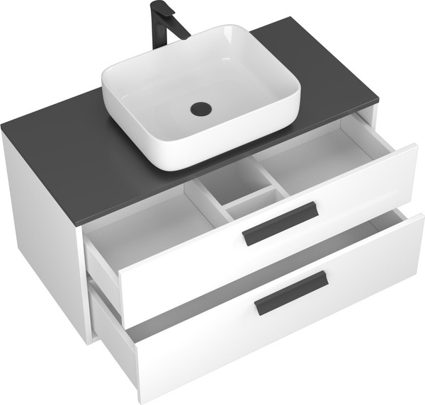 Изображение товара Тумба под умывальник Veneciana Orta 80 с 2-мя ящиками (белый)