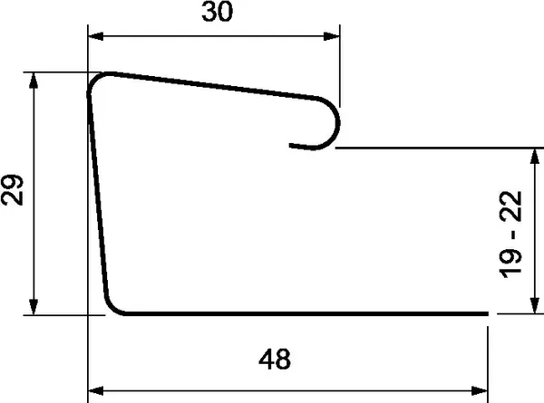 Изображение товара J-профиль Grand Line Я-Фасад универсальный 7/8" 3.00 (белый)