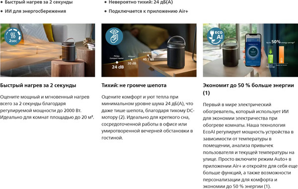 Изображение товара Тепловентилятор Philips CX3120/01