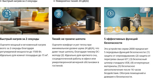 Изображение товара Тепловентилятор Philips CX2120/01