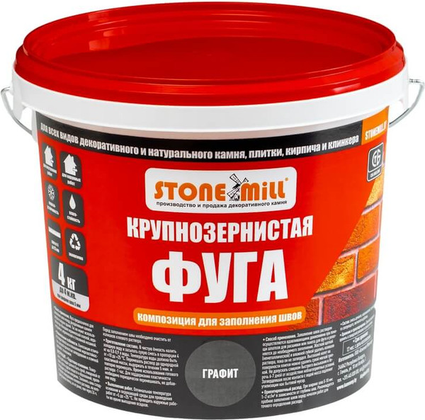 Изображение товара Фуга цементная Kirpidonoff Графит (4кг)