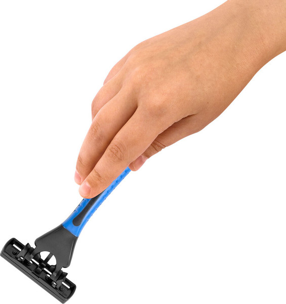 Изображение товара Набор бритвенных станков X-One одноразовые 3 лезвия / 700036 (5шт, синий)