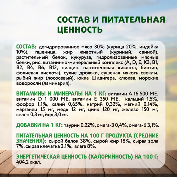 Изображение товара Сухой корм для кошек Ферма кота Федора Курица и индейка для котят от 1 месяца и беременных (650г)