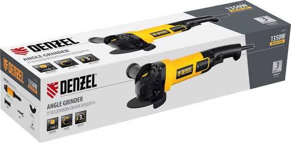 Изображение товара Угловая шлифовальная машина Denzel AGL150-1350 (26918)
