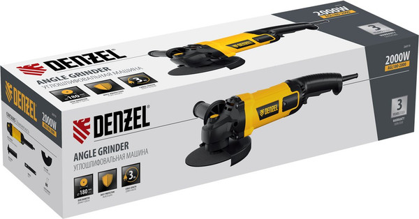 Изображение товара Угловая шлифовальная машина Denzel AGL180-2000 (26919)