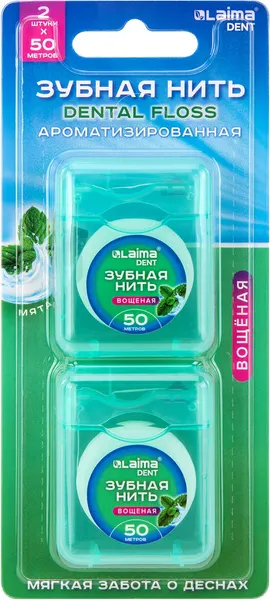 Зубная нить Laima Dent Мята / 609414 (100м)