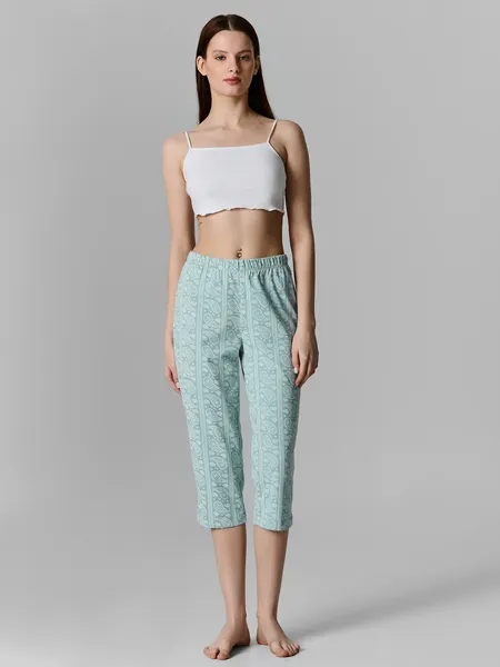 Изображение товара Бриджи домашние Mark Formelle 522241 (р.164/170-102, пейсли на бирюзовом)