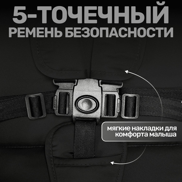 Изображение товара Детская прогулочная коляска Bubago Duo X / BG 194-1 (Black)