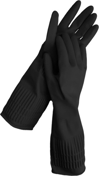 Изображение товара Перчатки хозяйственные Laima c длинной манжетой / 700531 (M, черный)