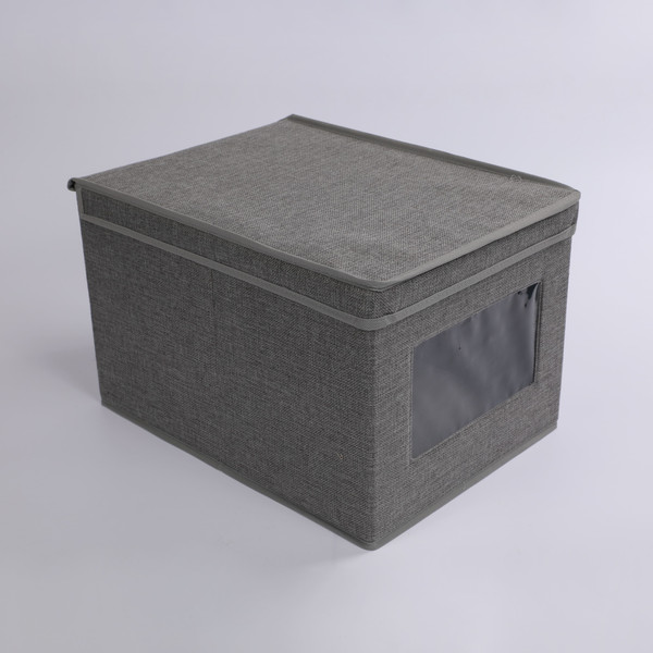 Изображение товара Коробка для хранения AksHome Mackenzie-2 с крышкой 30x30x15.5см (серый)