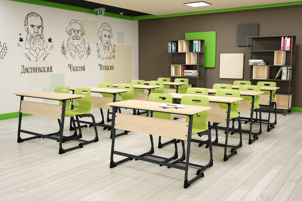 Изображение товара Парта Sheffilton SHT-T-TN12 А5-7 (береза/белый муар)