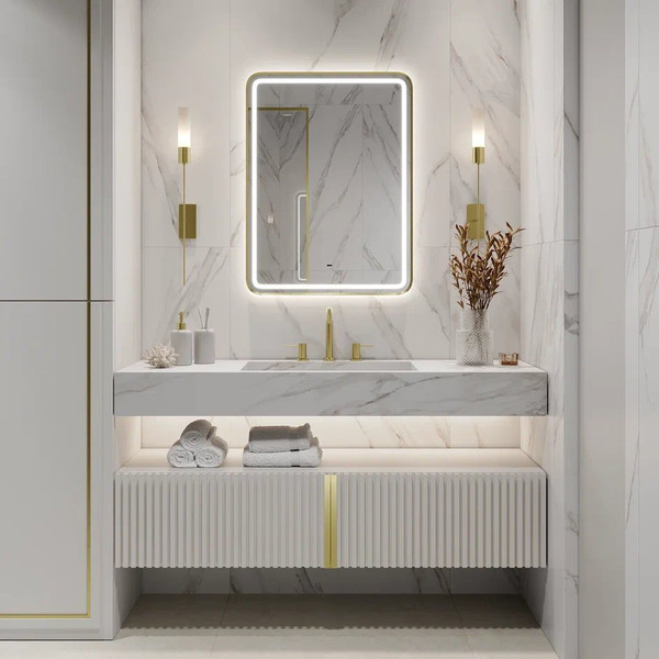 Изображение товара Шкаф с зеркалом для ванной Континент Velion 50x80