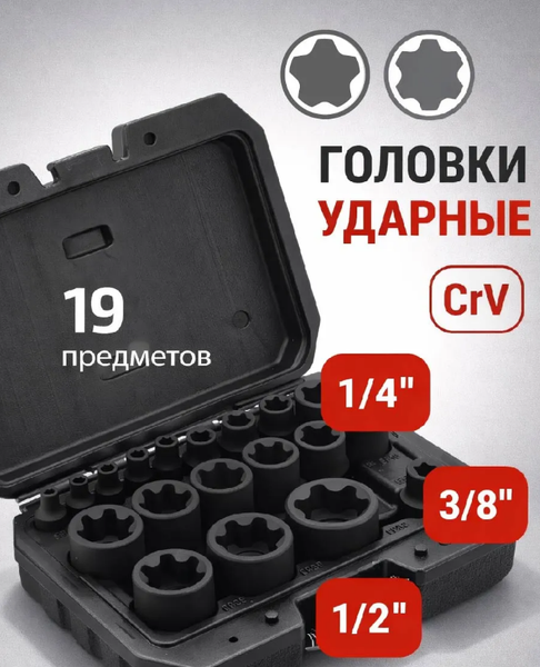 Изображение товара Набор головок слесарных H-D HD-05197