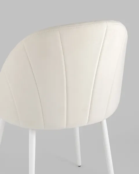 Изображение товара Стул Stool Group Логан SN / LV-121-Cmi-01-02 (велюр молочный/белые ножки)