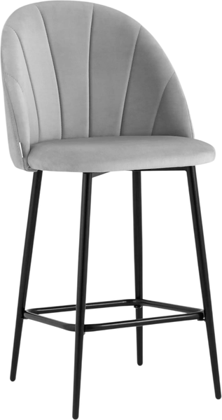 Изображение товара Стул барный Stool Group Логан SN / LV-121-Cs-01P-01 (велюр светло-серый)