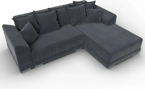 Изображение товара Диван угловой Лига Диванов NordWood правый угол (велюр, Cilium Grafit, серый)